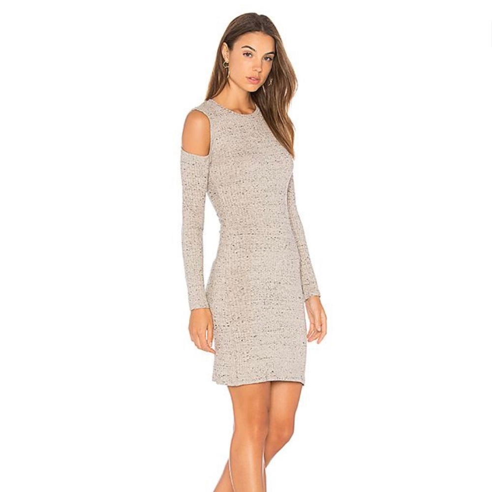 David Lerner cold shoulder mini dress bodycon